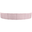  Manufacturer Color_Pink -- Infinity 176" Pink Velvet Upholstered 6 pc Modular Sectional IMAGE 4