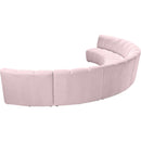  Manufacturer Color_Pink -- Infinity 176" Pink Velvet Upholstered 6 pc Modular Sectional IMAGE 5