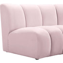  Manufacturer Color_Pink -- Infinity 176" Pink Velvet Upholstered 6 pc Modular Sectional IMAGE 8