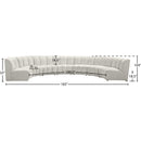 Meridian Infinity Cream Velvet 7 pc Modular Sectional IMAGE 10