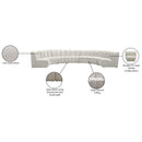 Meridian Infinity Cream Velvet 7 pc Modular Sectional IMAGE 11