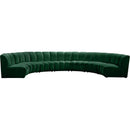 Meridian Infinity Fabric 7 pc Sectional 638Green-7PC IMAGE 1