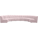 Meridian Infinity Fabric 7 pc Sectional 638Pink-7PC IMAGE 1