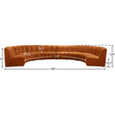  Manufacturer Color_Cognac -- Infinity 178" Cognac Velvet Upholstered 8 pc Modular Sectional IMAGE 11