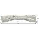  Manufacturer Color_Cream -- Infinity 178" Cream Velvet Upholstered 8 pc Modular Sectional IMAGE 10