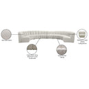  Manufacturer Color_Cream -- Infinity 178" Cream Velvet Upholstered 8 pc Modular Sectional IMAGE 11