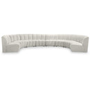  Manufacturer Color_Cream -- Infinity 178" Cream Velvet Upholstered 8 pc Modular Sectional IMAGE 1