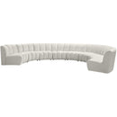  Manufacturer Color_Cream -- Infinity 178" Cream Velvet Upholstered 8 pc Modular Sectional IMAGE 3