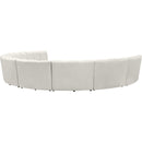  Manufacturer Color_Cream -- Infinity 178" Cream Velvet Upholstered 8 pc Modular Sectional IMAGE 4