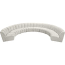  Manufacturer Color_Cream -- Infinity 178" Cream Velvet Upholstered 8 pc Modular Sectional IMAGE 5