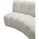  Manufacturer Color_Cream -- Infinity 178" Cream Velvet Upholstered 8 pc Modular Sectional IMAGE 9