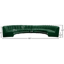  Manufacturer Color_Green -- Infinity 178" Green Velvet Upholstered 8 pc Modular Sectional IMAGE 11