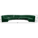 Meridian Infinity Green Velvet 8 pc Modular Sectional IMAGE 11