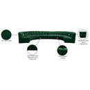  Manufacturer Color_Green -- Infinity 178" Green Velvet Upholstered 8 pc Modular Sectional IMAGE 12