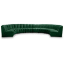  Manufacturer Color_Green -- Infinity 178" Green Velvet Upholstered 8 pc Modular Sectional IMAGE 1