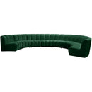 Manufacturer Color_Green -- Infinity 178" Green Velvet Upholstered 8 pc Modular Sectional IMAGE 3