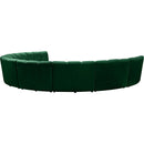  Manufacturer Color_Green -- Infinity 178" Green Velvet Upholstered 8 pc Modular Sectional IMAGE 4