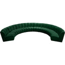  Manufacturer Color_Green -- Infinity 178" Green Velvet Upholstered 8 pc Modular Sectional IMAGE 5