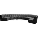  Manufacturer Color_Grey -- Infinity 178" Grey Velvet Upholstered 8 pc Modular Sectional IMAGE 3