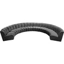  Manufacturer Color_Grey -- Infinity 178" Grey Velvet Upholstered 8 pc Modular Sectional IMAGE 5