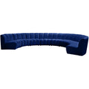  Manufacturer Color_Navy -- Infinity 178" Navy Velvet Upholstered 8 pc Modular Sectional IMAGE 3
