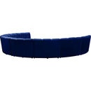  Manufacturer Color_Navy -- Infinity 178" Navy Velvet Upholstered 8 pc Modular Sectional IMAGE 4