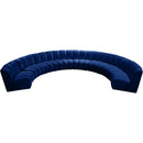  Manufacturer Color_Navy -- Infinity 178" Navy Velvet Upholstered 8 pc Modular Sectional IMAGE 5