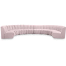  Manufacturer Color_Pink -- Infinity 178" Pink Velvet Upholstered 8 pc Modular Sectional IMAGE 1
