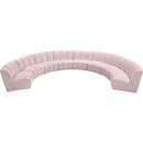 Manufacturer Color_Pink -- Infinity 178" Pink Velvet Upholstered 8 pc Modular Sectional IMAGE 5