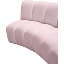  Manufacturer Color_Pink -- Infinity 178" Pink Velvet Upholstered 8 pc Modular Sectional IMAGE 9