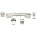 Meridian Infinity Cream Velvet 9 pc Modular Sectional IMAGE 11