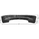 Meridian Infinity Grey Velvet 9 pc Modular Sectional IMAGE 11