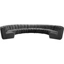 Meridian Infinity Fabric 9 pc Sectional 638Grey-9PC IMAGE 1