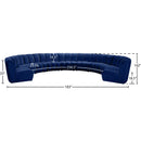 Meridian Infinity Navy Velvet 9 pc Modular Sectional IMAGE 11