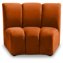  Manufacturer Color_Cognac -- Infinity Cognac Velvet Upholstered Modular Chair IMAGE 1