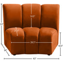  Manufacturer Color_Cognac -- Infinity Cognac Velvet Upholstered Modular Chair IMAGE 7