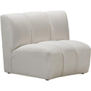  Manufacturer Color_Cream -- Infinity Cream Velvet Upholstered Modular Chair IMAGE 3