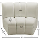  Manufacturer Color_Cream -- Infinity Cream Velvet Upholstered Modular Chair IMAGE 7