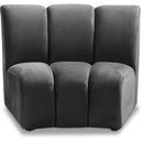  Manufacturer Color_Grey -- Infinity Grey Velvet Upholstered Modular Chair IMAGE 1