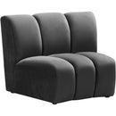  Manufacturer Color_Grey -- Infinity Grey Velvet Upholstered Modular Chair IMAGE 3