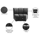  Manufacturer Color_Grey -- Infinity Grey Velvet Upholstered Modular Chair IMAGE 7