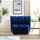  Manufacturer Color_Navy -- Infinity Navy Velvet Upholstered Modular Chair IMAGE 2