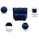  Manufacturer Color_Navy -- Infinity Navy Velvet Upholstered Modular Chair IMAGE 8