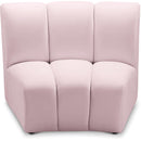  Manufacturer Color_Pink -- Infinity Pink Velvet Upholstered Modular Chair IMAGE 1