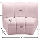  Manufacturer Color_Pink -- Infinity Pink Velvet Upholstered Modular Chair IMAGE 7