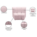  Manufacturer Color_Pink -- Infinity Pink Velvet Upholstered Modular Chair IMAGE 8