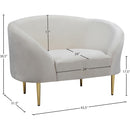  Manufacturer Color_Cream -- Meridian Ritz Stationary Fabric Chair IMAGE 8