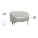  Manufacturer Color_Cream -- Meridian Ritz Stationary Fabric Chair IMAGE 9