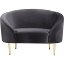  Manufacturer Color_Grey -- Ritz Grey Velvet Upholstered Chair IMAGE 3