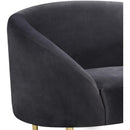  Manufacturer Color_Grey -- Ritz Grey Velvet Upholstered Chair IMAGE 4